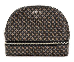 GUESS Dome Cosmetic Pouch L Mocha Logo Multi