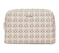 GUESS Dome Top Zip Travel Case L Beige Multi