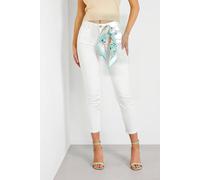GUESS Eco 1981 Capri Pure White Talla: 24 | Vaqueros Pitillo Outlet | Mujer | Cian
