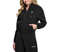 Guess Eco Cecilia - Sudadera con Cremallera para Mujer, Negro Azabache, S