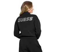 Guess Eco Cecilia - Sudadera con Cremallera para Mujer, Negro Azabache, S