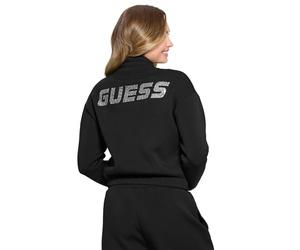 Guess Eco Cecilia - Sudadera con Cremallera para Mujer, Negro Azabache, S