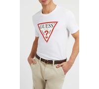 GUESS Eco Cn Ss Original Logo Pure White Talla: M | Camisetas con Decoración Impresa Outlet | Hombre | Blanco