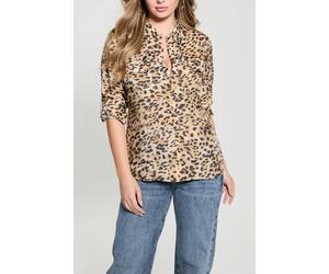 GUESS Eco Enora Equipment Shir Cheetah Skin Print Talla: M | Camisas Outlet | Mujer