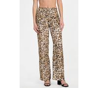 GUESS Eco Enora Straight Pant Cheetah Skin Print Talla: M | Pantalones Formales Outlet | Mujer