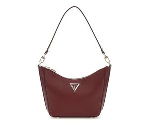 GUESS Eco Gloriana Top Zip Shoulder Bag Burgundy
