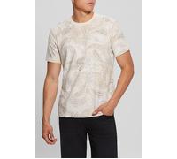 GUESS Eco Linen Blend Pais Salt White Multi Talla: S | Camisetas con decoración impresa Outlet | Hombre | Blanco