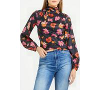 GUESS Eco Ls Gudule Top Floral Black Ground Talla: L | Blusas Outlet | Mujer | Negro