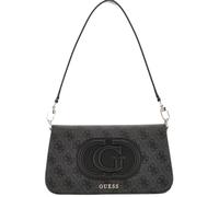 GUESS Eco Mietta Flap Shoulder Bag Coal Logo/Black