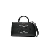 GUESS Eco Mietta Small Society Satchel, Bolsos para Mujer, Negro, Talla Unica