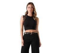 Guess Eco Millie - Suéter de encaje sin costuras para mujer, Negro azabache, S