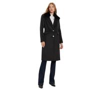 GUESS Eco Nancy - Abrigo de mezcla de lana, Negro -, Large