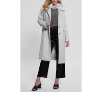 GUESS Eco Nancy Fit Coat Faux Light Melange Grey M Talla: L | Chaquetas de Piel Sintética Outlet | Mujer | Gris