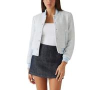 GUESS Eco New Gloria Tweed Bomber Chaqueta, Coronado Blue Multi, L Mujeres