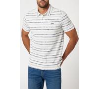 GUESS Eco Printed Stripes Ss P White/smart Blue/imp Talla: L | Polos Outlet | Hombre | Blanco