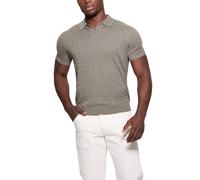 GUESS Eco Short Sleeve Pointelle Stitch Brian Polo Suéter, cáscara de Nuez, XL Hombres