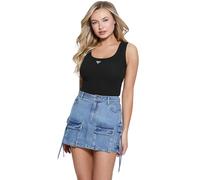 Guess Eco Sleeveless Triangle Bling Rib Tank Camisa Mujer