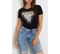 GUESS Eco Ss Cn Cherry Flower Jet Black A996 Talla: S | Camisetas de Seda Outlet | Mujer | Negro