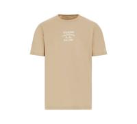 GUESS Eco Ss Cn Over Embro Tee Neutral Sand Talla: L | Camisetas con Decoración Impresa Outlet | Hombre | Marrón