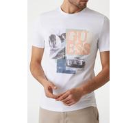 GUESS Eco Ss Cn Sail Boat Gues Pure White Talla: S | Camisetas con Decoración Impresa Outlet | Hombre | Blanco