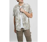 GUESS Eco Ss Eco Rayon Tropica Etched Tropical Prin Talla: S | Camisas Casuales Outlet | Hombre