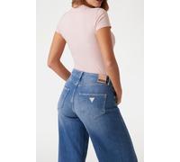 GUESS Eco Ss Mock Neck All Ove Pink Roses Talla: S | Camisetas de Seda Outlet | Mujer | Rosa