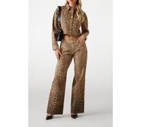 GUESS Edda Denim Print Rel Charming Leopard Deg Talla: W28L34 | Pantalones Outlet | Mujer | Azul