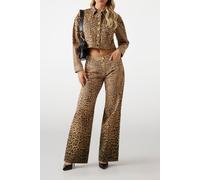 GUESS Edda Denim Printed J Charming Leopard Deg Talla: 40 | Chaquetas Vaqueras Outlet | Mujer | Azul