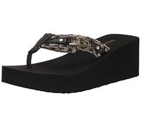 GUESS Ediva, Sandalias con cuña Mujer, Negro 001, 36.5 EU