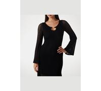 GUESS Emma Fit And Flare S Jet Black A996 Talla: 38 | Vestidos Midi Outlet | Mujer | Negro