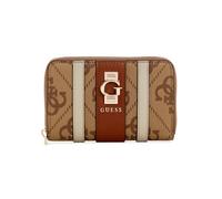 Guess Erenia - Cartera Mediana con Cremallera para Mujer, Logotipo Latte, Talla Unica