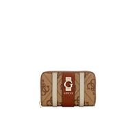 Guess Erenia - Cartera Mediana con Cremallera para Mujer, Logotipo Latte, Talla Unica