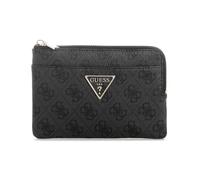 GUESS Estuche de Tarjetas Caso Clave Laurel II SLG Key Ring Pouch Coal Logo Gris Oscuro