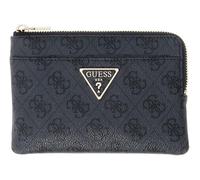 GUESS Estuche de Tarjetas Caso Clave Laurel II SLG Key Ring Pouch Coal Logo Gris Oscuro