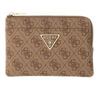GUESS Estuche de Tarjetas Caso Clave Laurel II SLG Key Ring Pouch Latte Logo marrón Claro