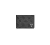 Guess Estuche de tarjetas Milano Bifold Sin monedero Negro / Gris oscuro