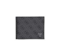 GUESS Estuche de Tarjetas Milano Bifold No Coin Wallet Black Gris Oscuro