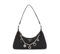 GUESS Everlee Top Zip Shoulder Bag, Bolsa de Hombro para Mujer, Negro, Talla Unica