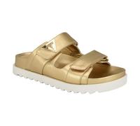 GUESS Fabula Sandalias planas para mujer, Oro 710, 38.5 EU