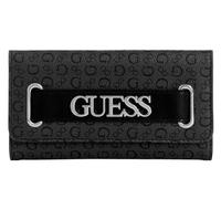 GUESS Factory Creswell - Cartera de mano delgada con logotipo, Negro -