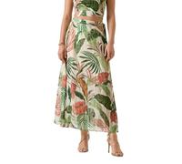 GUESS Falda Eco New Romana para mujer, Estampado Choco Jungle, S