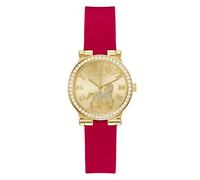 Guess Fawn GW0937L1 - Reloj de Pulsera para Mujer (32 mm, Correa de Silicona y 3 Bares), Color Rojo