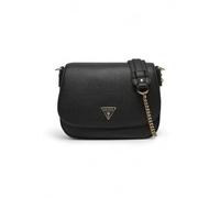 Guess Bolso de hombro Fedora Flap para mujer, negro, talla única