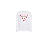 Guess Sudadera de hombre con logo triángulo. Blanco L
