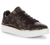 GUESS Fl8Bnyfal12 Bonny 4G Peonia Logo Plano Mujer Trainer Choco Marrón Talla 3-