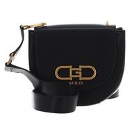 GUESS Fleet Mini Saddle Crossbody, Bandolera para Mujer, Negro, Talla única