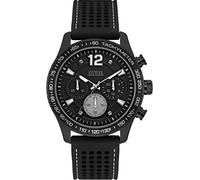 GUESS Fleet Reloj para Hombre Analógico de Cuarzo con Brazalete de Silicona W0971G1