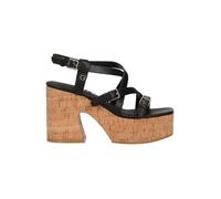 GUESS CORKE, Sneaker Mujer, Black, 39 EU