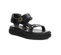 GUESS Fljlanele03-black, Sandalia Mujer, Negro, 40 EU