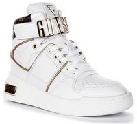 Guess Flpcr3Fal12 Corten High Top Gold Logo Trainer Blanco Oro Mujeres EU 36-42